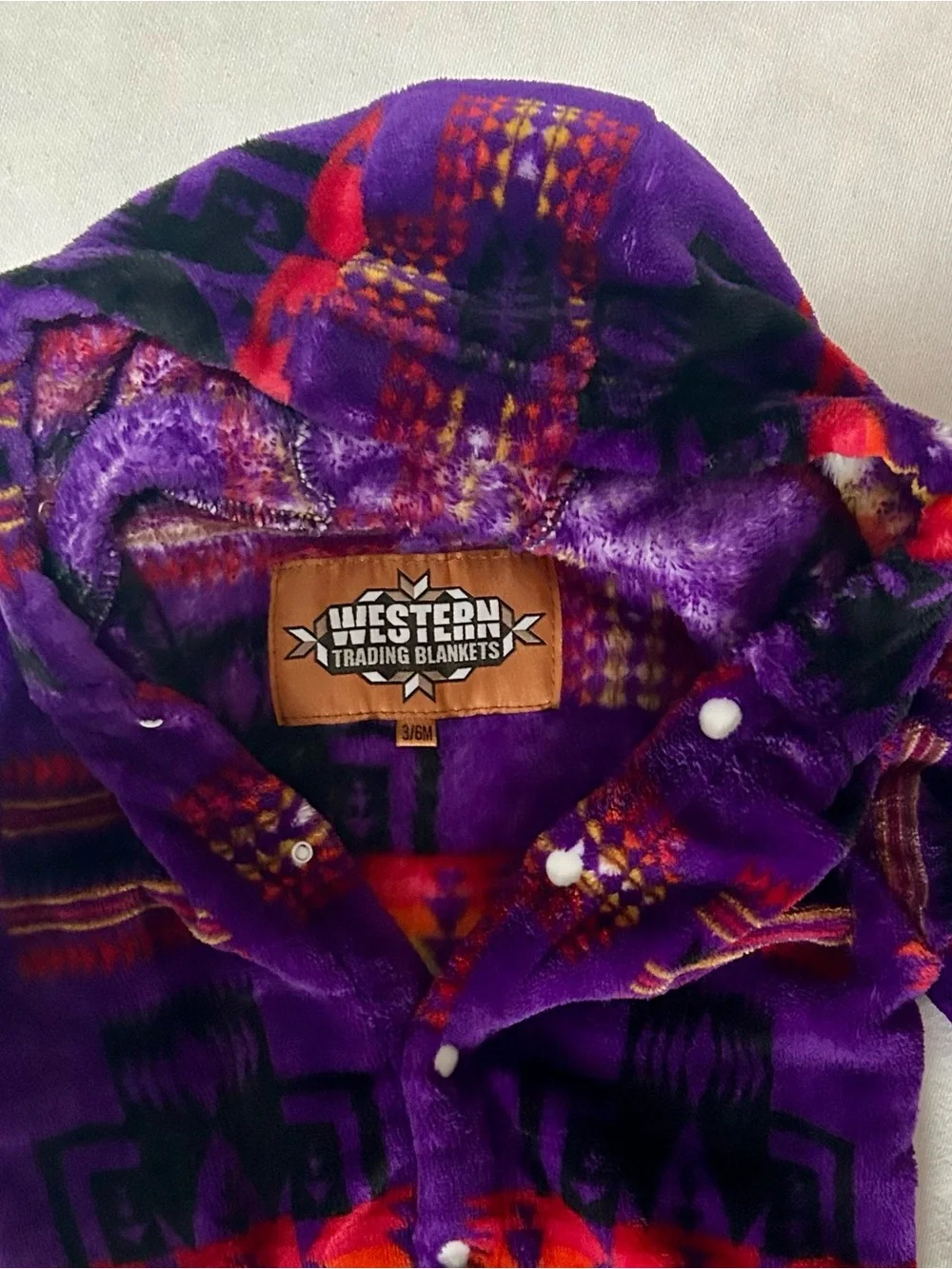 Western Trading Blankets Purple Southwest Baby Jumper — Size 3/6M